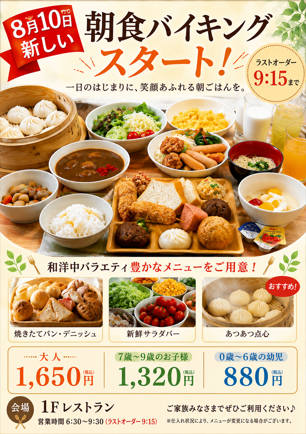 朝食バイキング